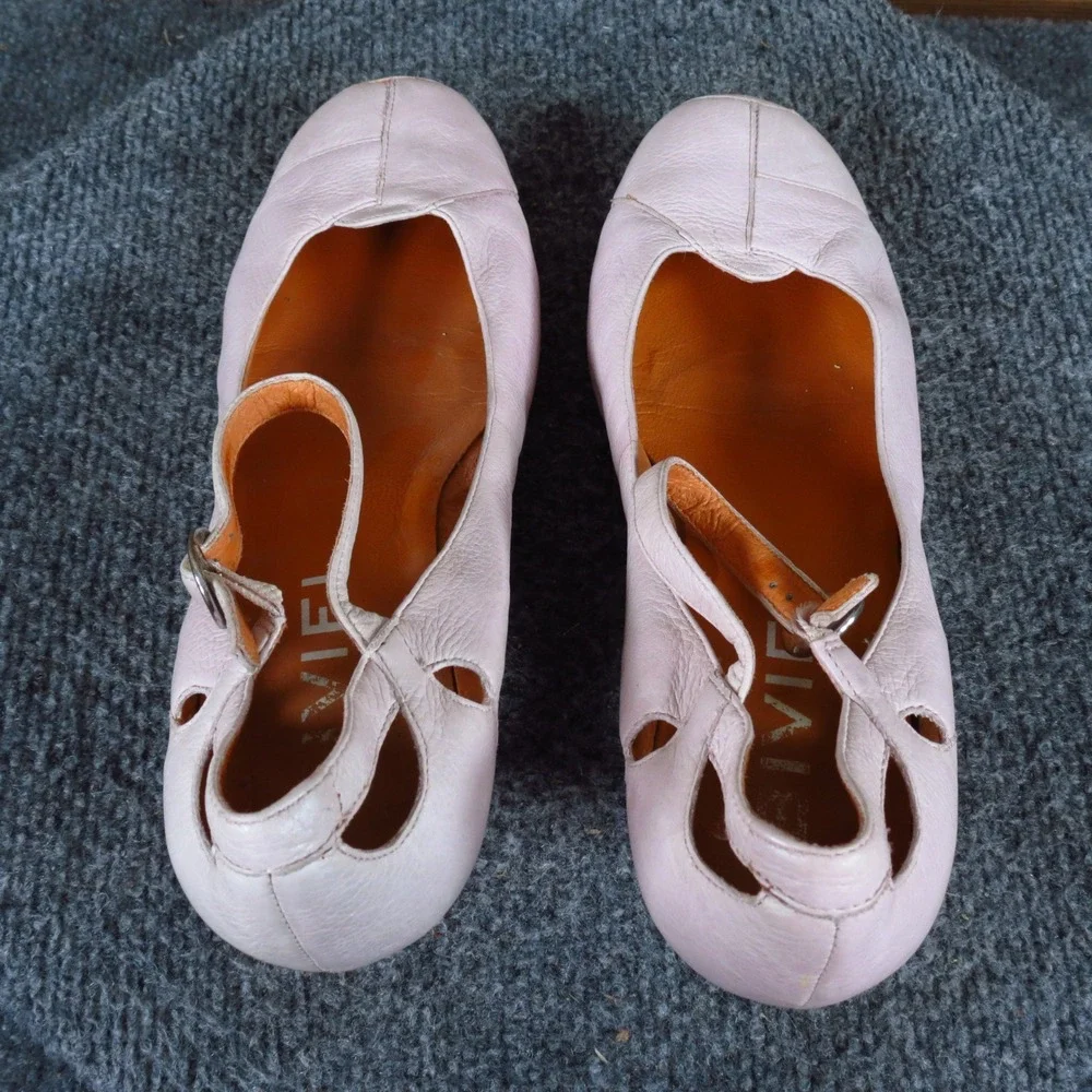 Biviel Womens Mary Jane Pumps Size 40‎ Professional Dress Shoes Pink Leather